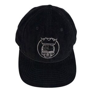 Richardson Outdoor Black Cap with Skull and Crown Embroidery - OS